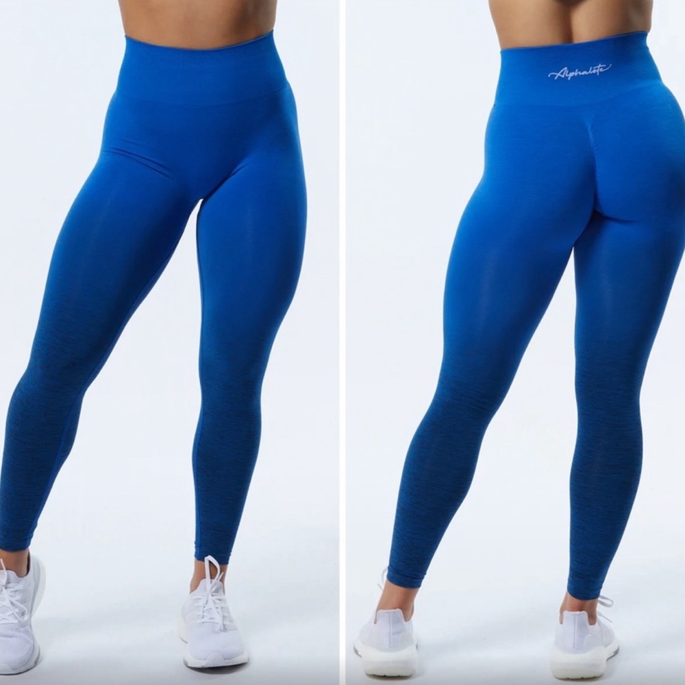 Alphalete ombre amplify leggings in moonlight size medium sporty athletic